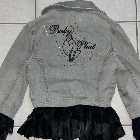 Baby Phat Grey Short denim vest - Picture 12 of 13